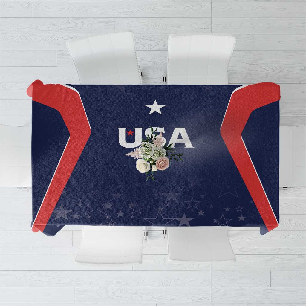 USA Cricket World Cup 2024 Tablecloth All Stars Sprangle