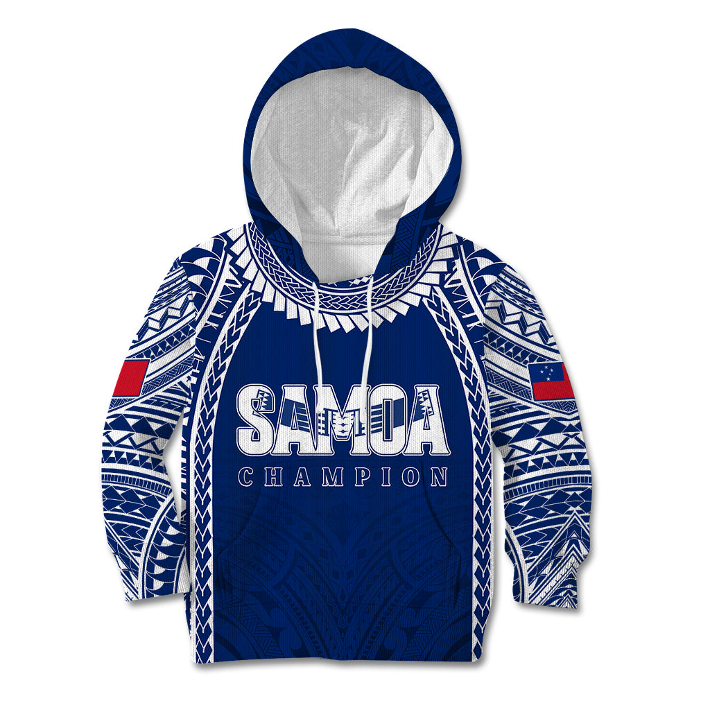 Personalised Samoa Rugby Kid Hoodie WC 2023 Champions - Wonder Print Shop