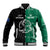 Personalised New Zealand Mix Ireland Rugby Baseball Jacket Celtic Knot Mix Silver Ferns LT7 - Wonder Print Shop