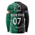 Personalised New Zealand Mix Ireland Rugby Long Sleeve Shirt Celtic Knot Mix Silver Ferns - Wonder Print Shop