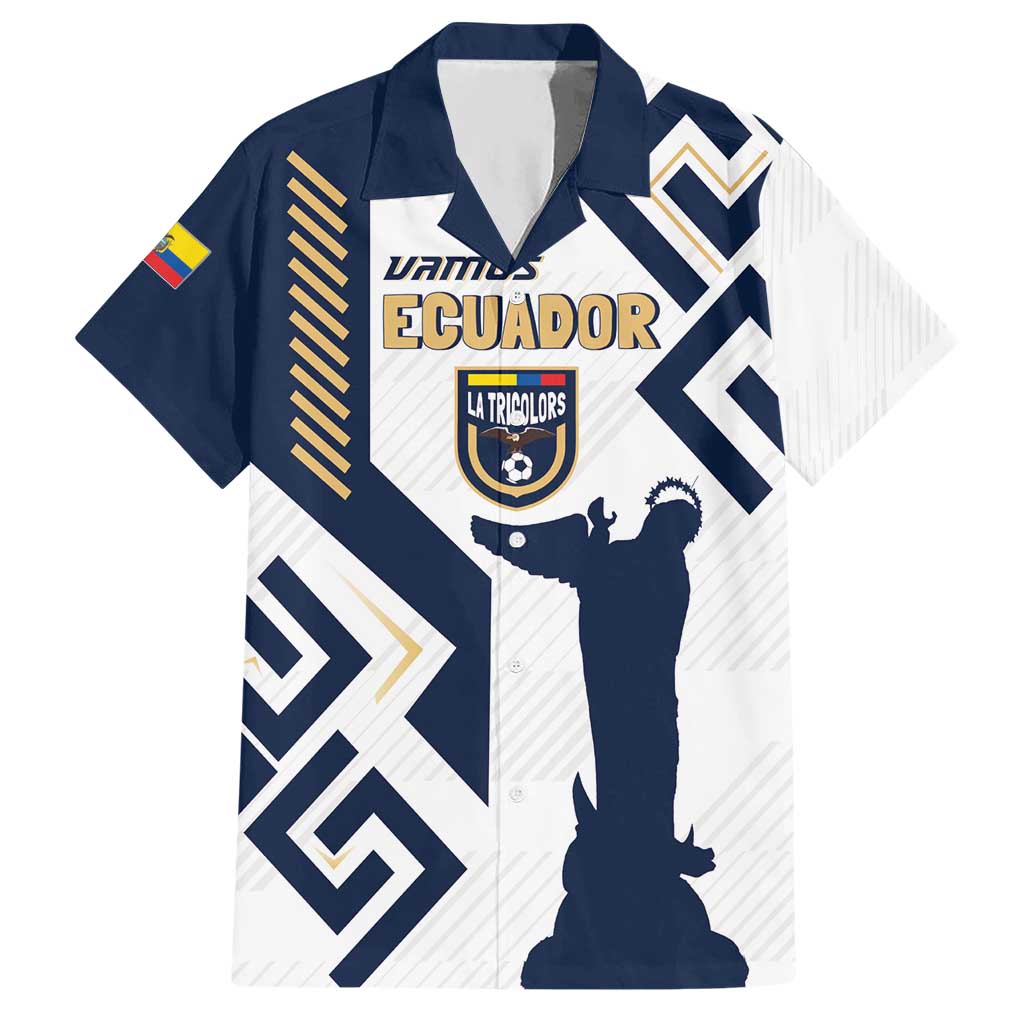 Ecuador Football Custom Hawaiian Shirt La Tricolors 2024 Virgen de El Panecillo - Wonder Print Shop