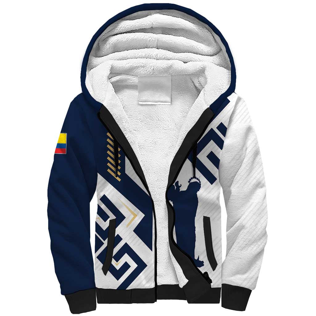 Ecuador Football Custom Sherpa Hoodie La Tricolors 2024 Virgen de El Panecillo - Wonder Print Shop