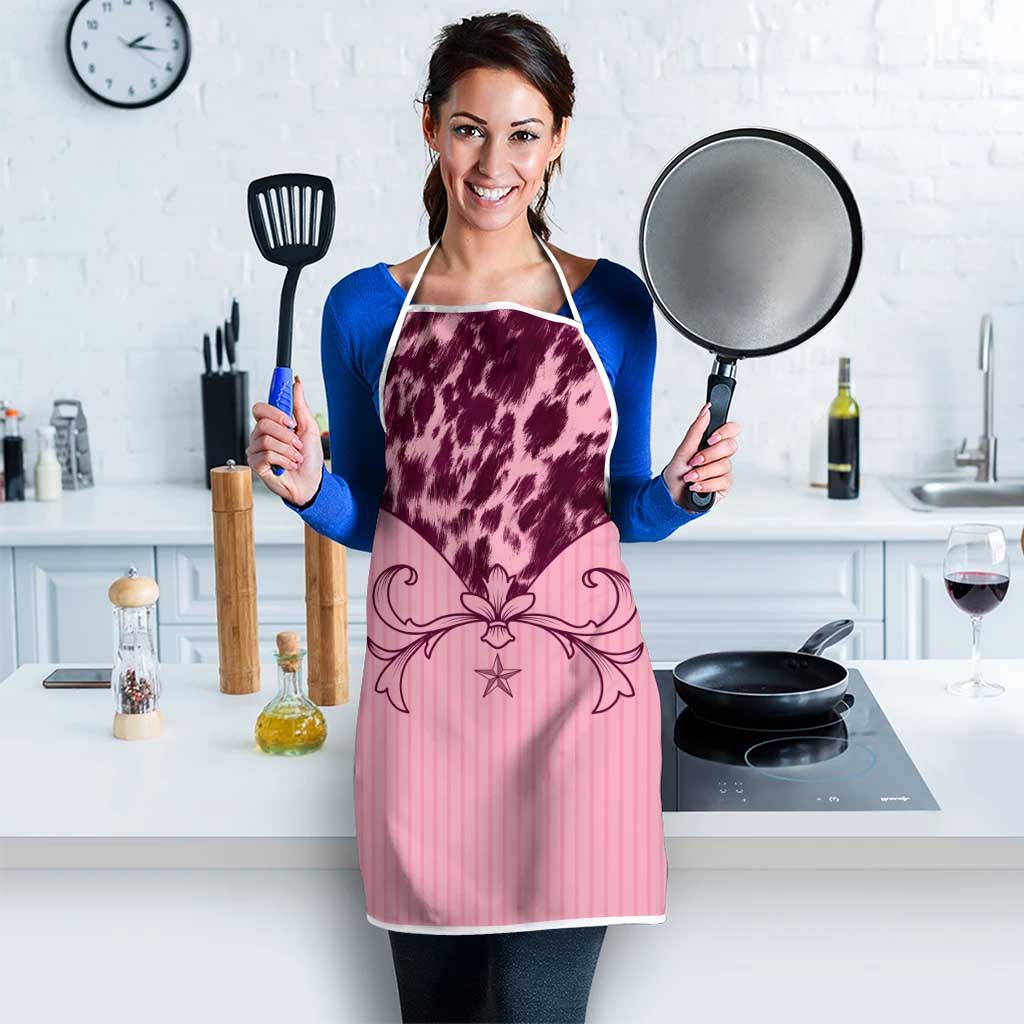 Cowboys Wild West Apron Pink Cow Prints - Wonder Print Shop
