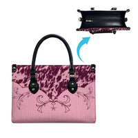 Cowboys Wild West Leather Bag Pink Cow Prints - Wonder Print Shop