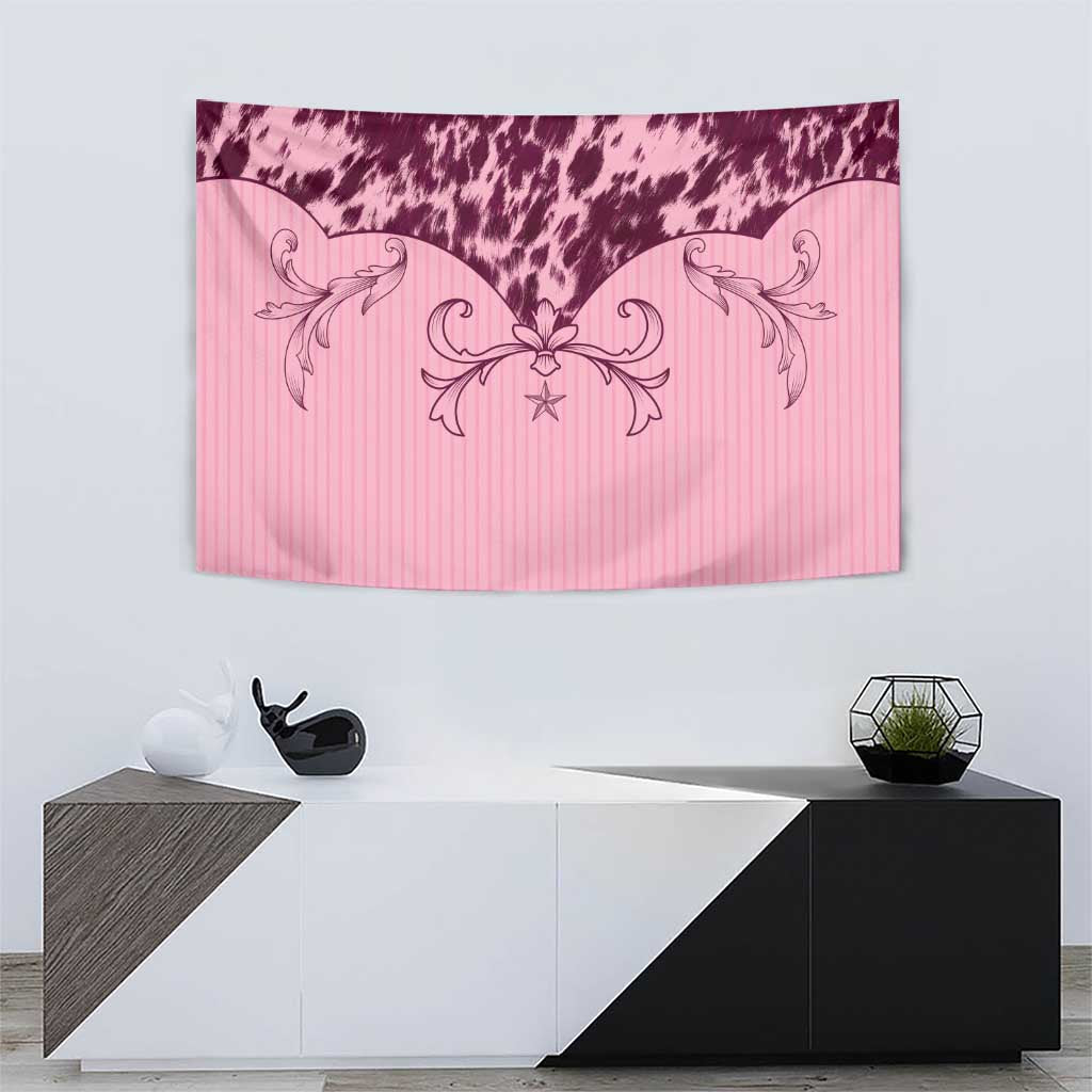 Cowboys Wild West Tapestry Pink Cow Prints - Wonder Print Shop