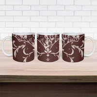 Cowboys Wild West Ceramic Mug Dark Brown Cow Prints - Wonder Print Shop