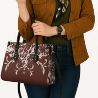 Cowboys Wild West Leather Bag Dark Brown Cow Prints - Wonder Print Shop