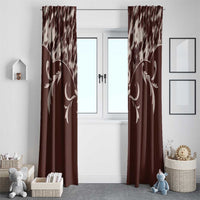 Cowboys Wild West Window Curtain Dark Brown Cow Prints - Wonder Print Shop