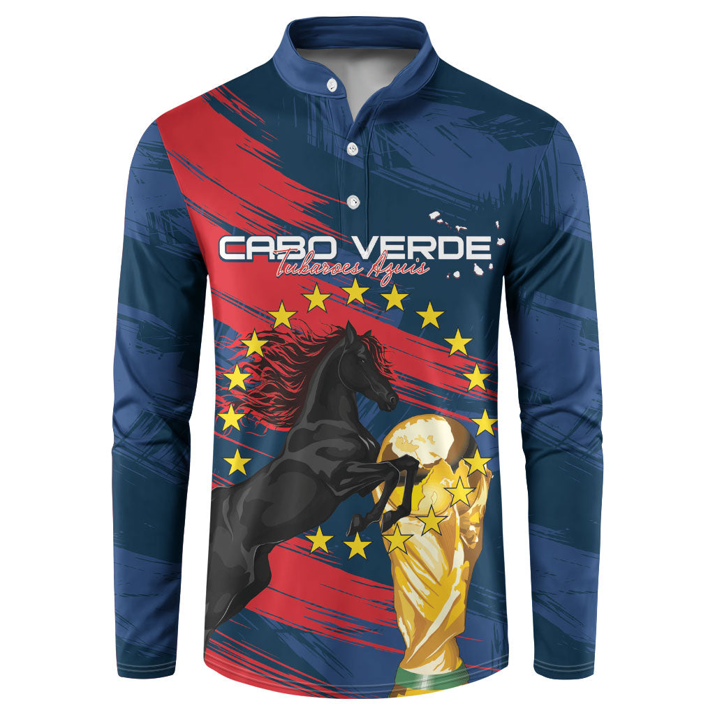 Cape Verde - WC2026 Dark Horse Custom Button Sweatshirt Our Time Our Story