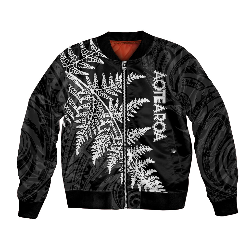 Personalised New Zealand Rugby Bomber Jacket World Cup 2023 Silver Fern Champions LT7 - Wonder Print Shop