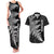 Personalised New Zealand Rugby Couples Matching Tank Maxi Dress and Hawaiian Shirt World Cup 2023 Silver Fern Champions LT7 - Wonder Print Shop