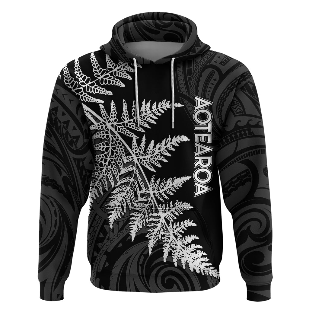 Personalised New Zealand Rugby Hoodie World Cup 2023 Silver Fern Champions - Wonder Print Shop