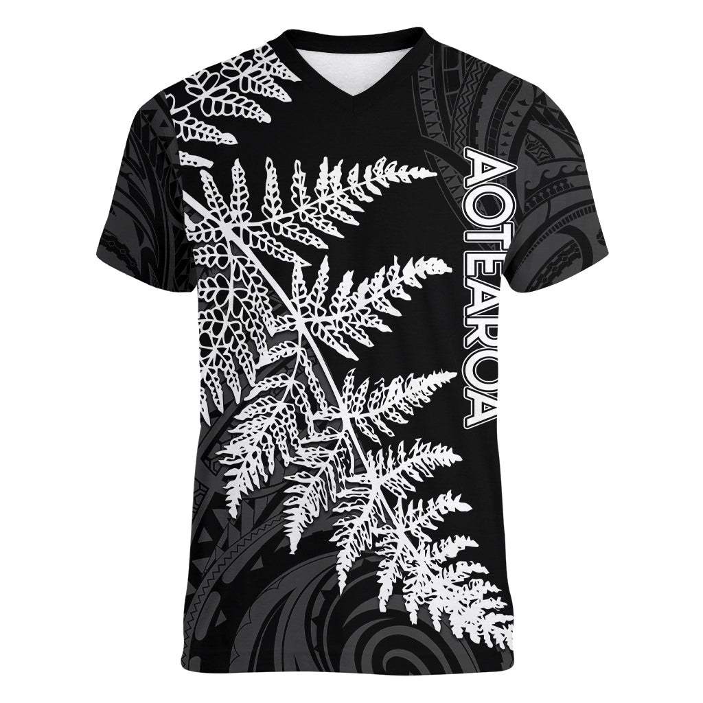 personalised-new-zealand-rugby-women-v-neck-t-shirt-world-cup-2023-silver-fern-champions