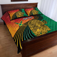 Guyana Cricket Amazon Warriors Personalized Quilt Bed Set Fierce Jaguars - Wonder Print Shop