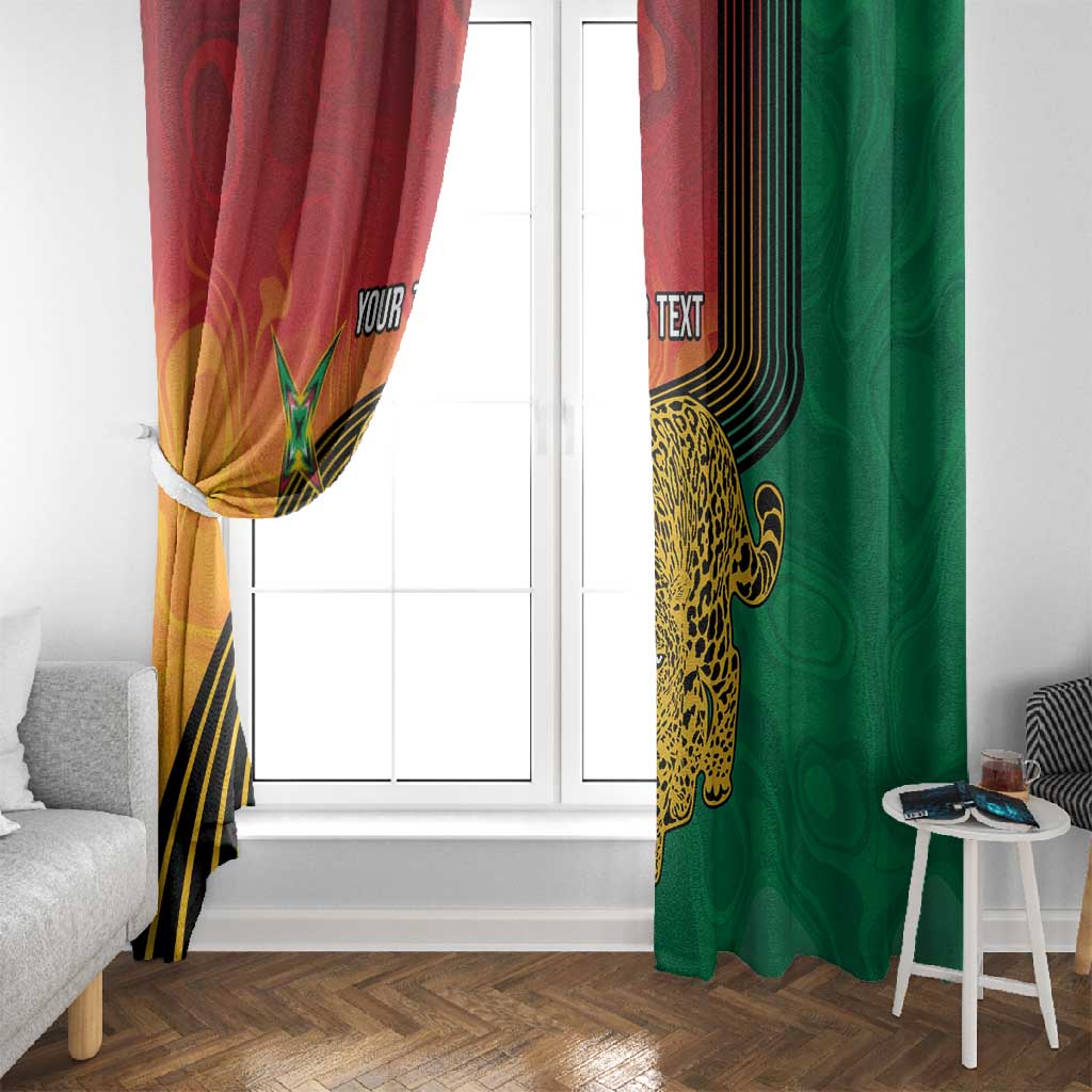 Guyana Cricket Amazon Warriors Personalized Window Curtain Fierce Jaguars - Wonder Print Shop