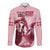 Kentucky Horse Racing 150th Personalized Long Sleeve Button Shirt Derby Watercolor Style - Pink - Wonder Print Shop