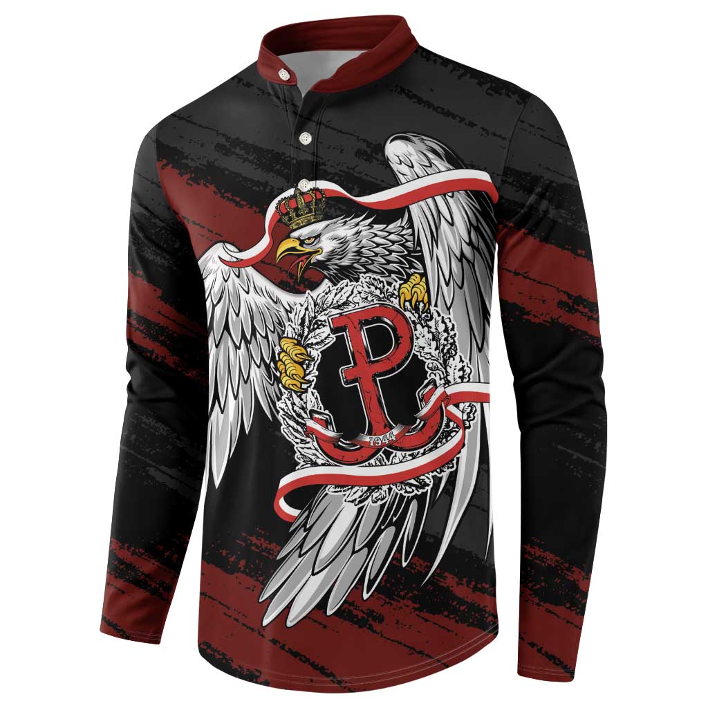 Polska Walczaca Crowned Eagle Button Sweatshirt Fighting Poland
