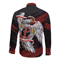 Polska Walczaca Crowned Eagle Long Sleeve Button Shirt Fighting Poland