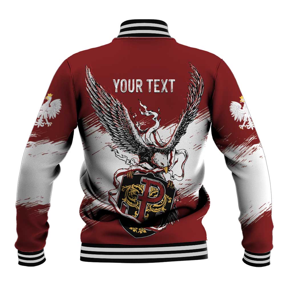 Poland Personalized Grunge Eagle Baseball Jacket Polska Walczaca