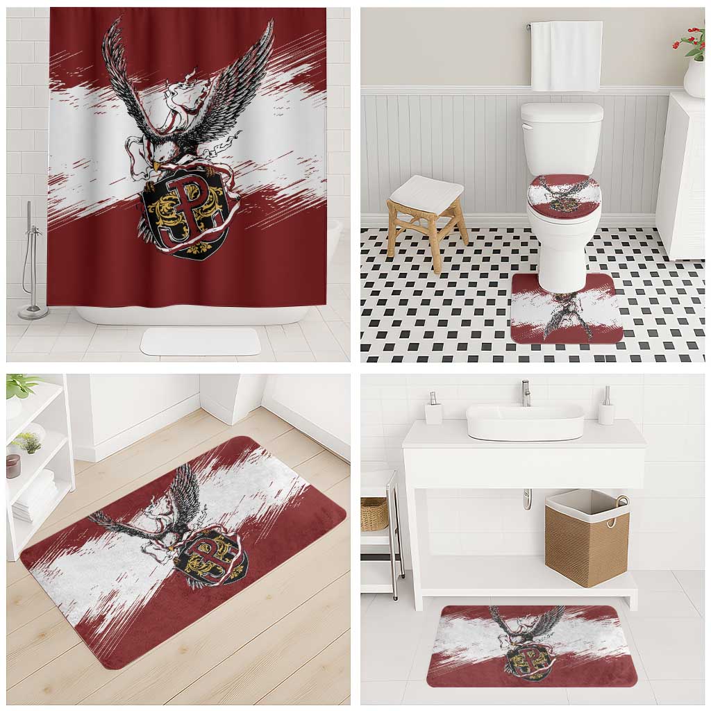 Poland Grunge Eagle Bathroom Set Polska Walczaca