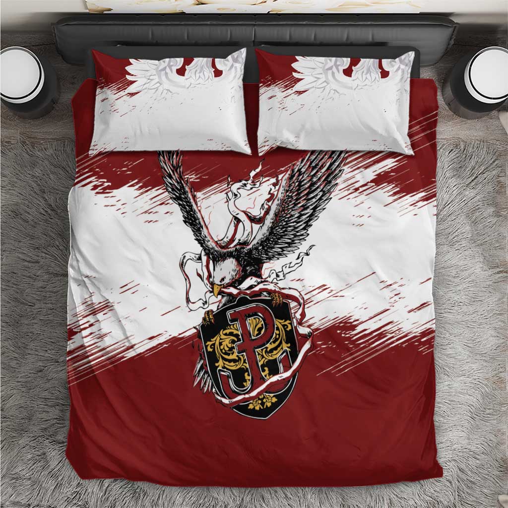 Poland Grunge Eagle Bedding Set Polska Walczaca