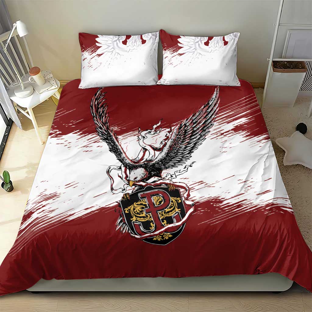 Poland Grunge Eagle Bedding Set Polska Walczaca