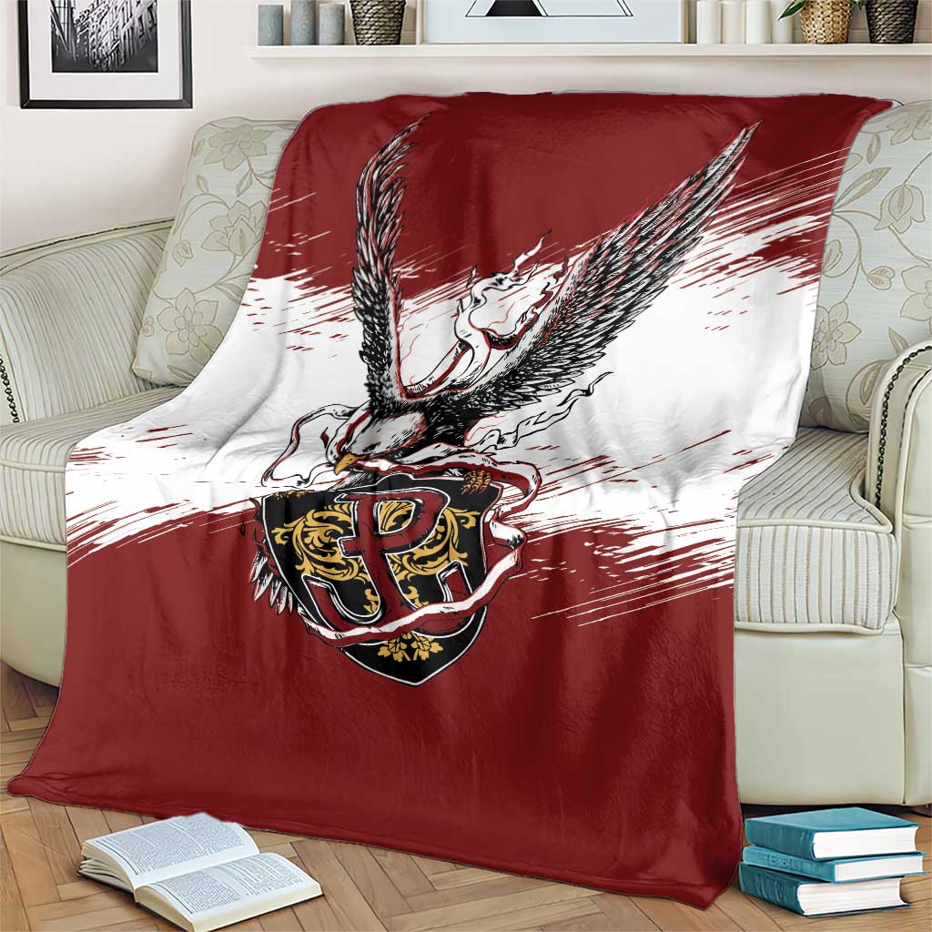 Poland Grunge Eagle Blanket Polska Walczaca