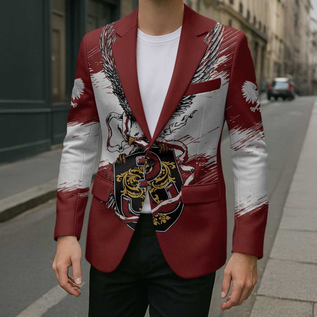 Poland Personalized Grunge Eagle Blazer Polska Walczaca
