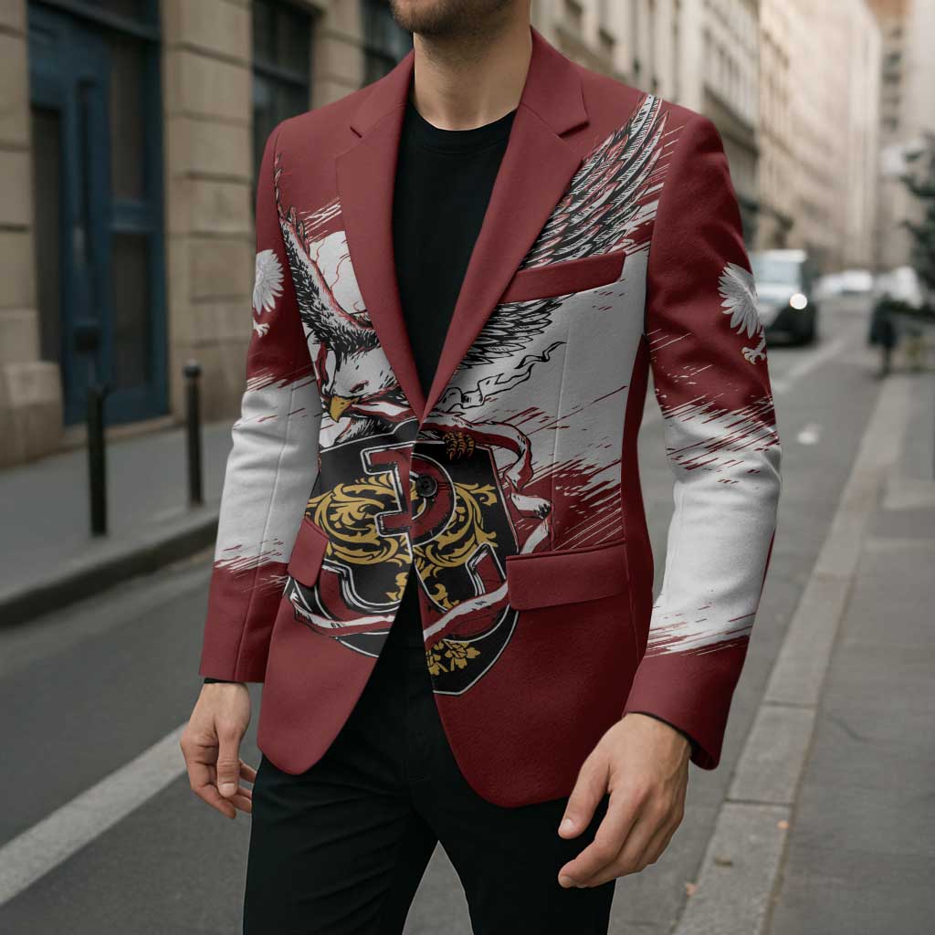 Poland Personalized Grunge Eagle Blazer Polska Walczaca