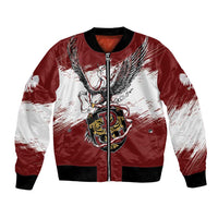 Poland Personalized Grunge Eagle Bomber Jacket Polska Walczaca