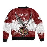 Poland Personalized Grunge Eagle Bomber Jacket Polska Walczaca
