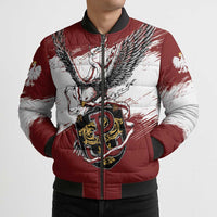 Poland Personalized Grunge Eagle Bomber Puffer Jacket Polska Walczaca