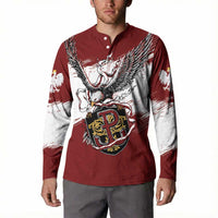 Poland Personalized Grunge Eagle Button Sweatshirt Polska Walczaca