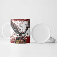 Poland Personalized Grunge Eagle Ceramic Mug Polska Walczaca