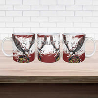 Poland Personalized Grunge Eagle Ceramic Mug Polska Walczaca