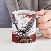 Poland Personalized Grunge Eagle Ceramic Mug Polska Walczaca