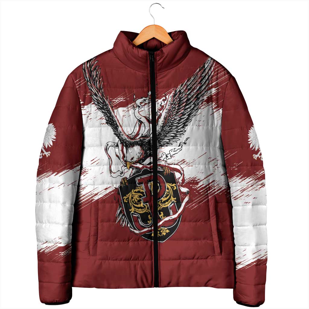 Poland Personalized Grunge Eagle Padded Jacket Polska Walczaca