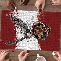 Poland Grunge Eagle Puzzle Polska Walczaca