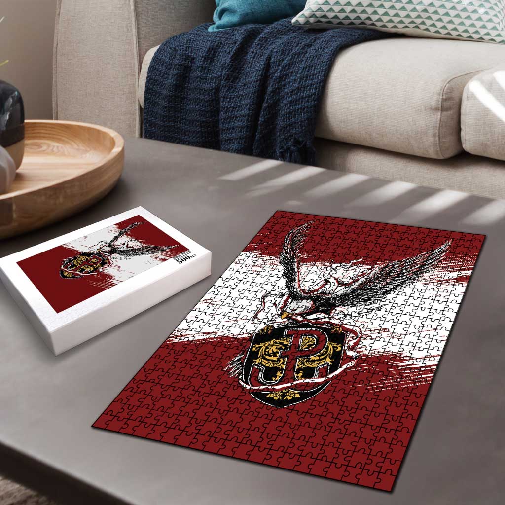 Poland Grunge Eagle Puzzle Polska Walczaca