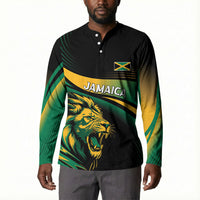 Afro-Jamaica Heritage Custom Button Sweatshirt Roaring Lion
