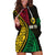 Personalised Vanuatu Hoodie Dress Melanesian Sand Drawing Mixed - Ni Van and Proud - Wonder Print Shop