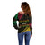 Personalised Vanuatu Off Shoulder Sweater Melanesian Sand Drawing Mixed - Ni Van and Proud - Wonder Print Shop