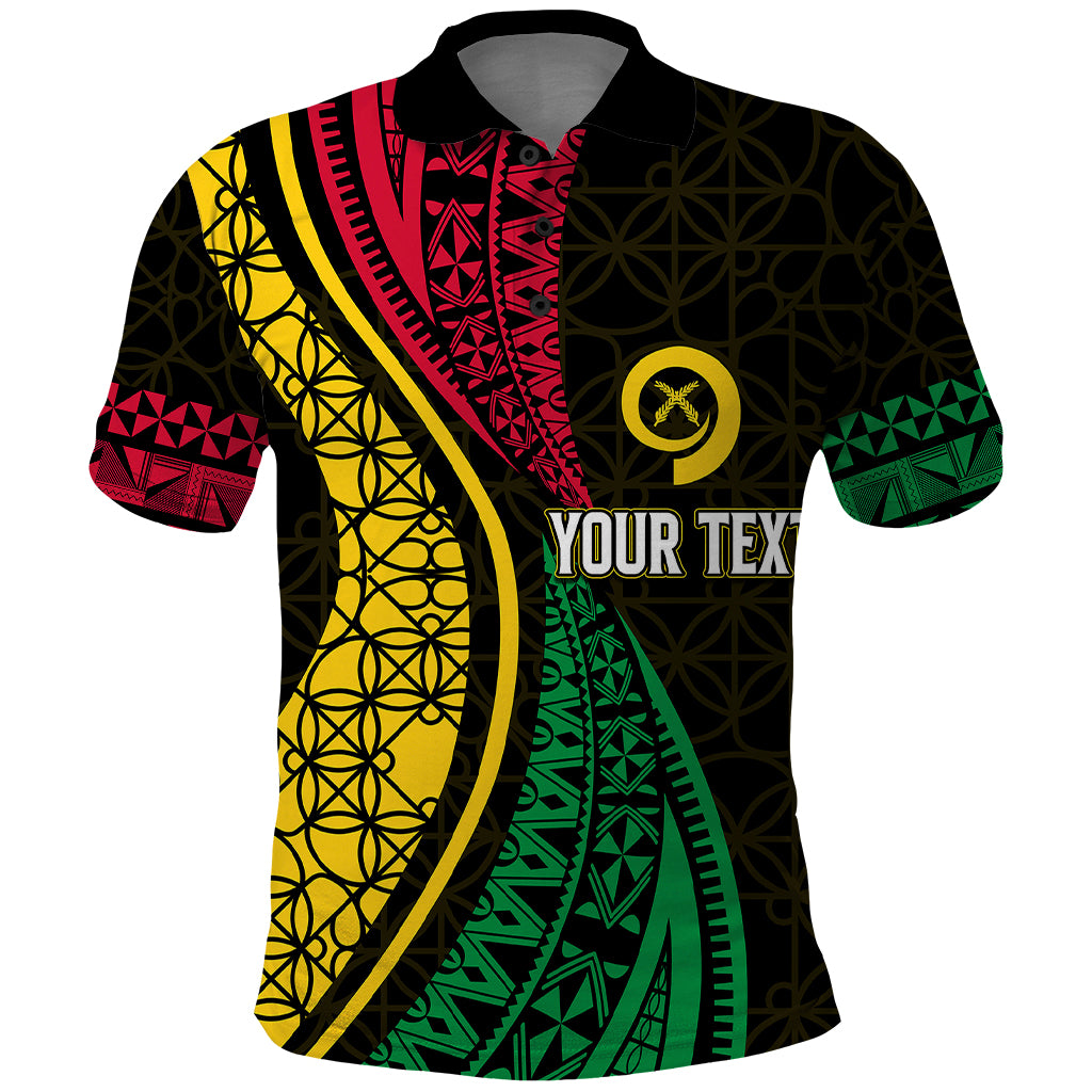 Personalised Vanuatu Polo Shirt Melanesian Sand Drawing Mixed - Ni Van and Proud - Wonder Print Shop