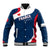 Personalised France Rugby Baseball Jacket World Cup Les Blues Curves Style LT7 - Wonder Print Shop