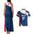 Personalised France Rugby Couples Matching Tank Maxi Dress and Hawaiian Shirt World Cup Les Blues Curves Style LT7 - Wonder Print Shop