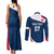 Personalised France Rugby Couples Matching Tank Maxi Dress and Long Sleeve Button Shirts World Cup Les Blues Curves Style LT7 - Wonder Print Shop