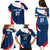 Personalised France Rugby Family Matching Puletasi Dress and Hawaiian Shirt World Cup Les Blues Curves Style - Wonder Print Shop