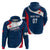 Personalised France Rugby Hoodie World Cup Les Blues Curves Style - Wonder Print Shop