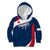 Personalised France Rugby Kid Hoodie World Cup Les Blues Curves Style - Wonder Print Shop