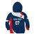 Personalised France Rugby Kid Hoodie World Cup Les Blues Curves Style - Wonder Print Shop